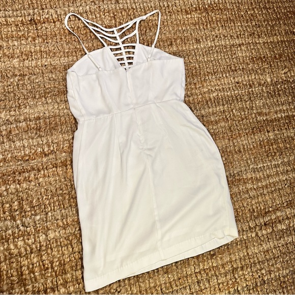 NAKED ZEBRA white cutout mini dress - Picture 2 of 16